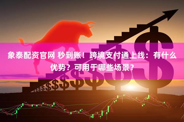 象泰配资官网 秒到账！跨境支付通上线：有什么优势？可用于哪些场景？